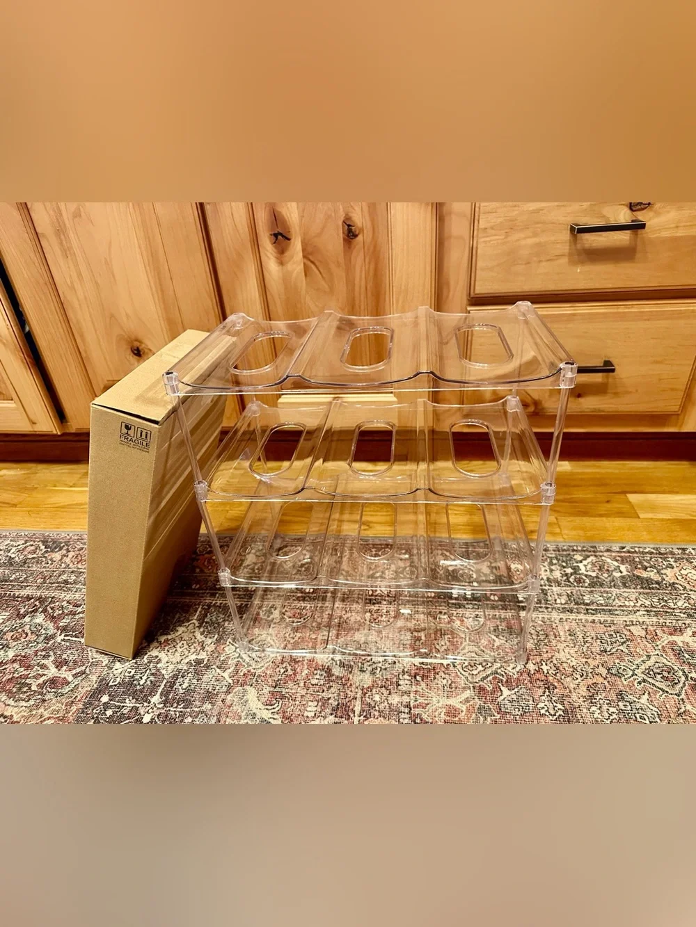 Clear 6-Tier Acrylic Tumbler Organizer - Transparent